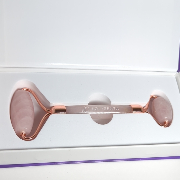 Lolysenta Rose Quartz Facial Roller New - Picture 1 of 2